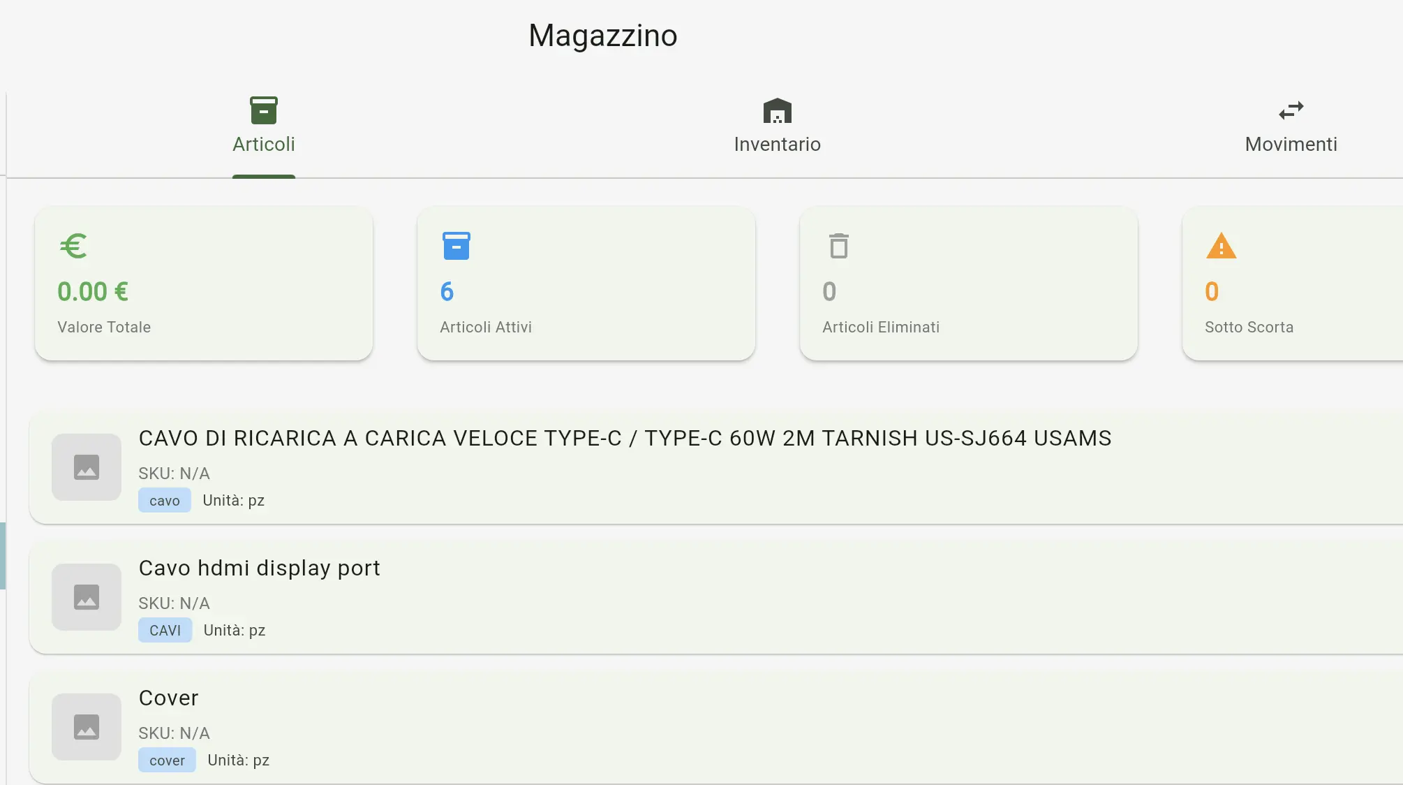 G-Labbo — Magazzino