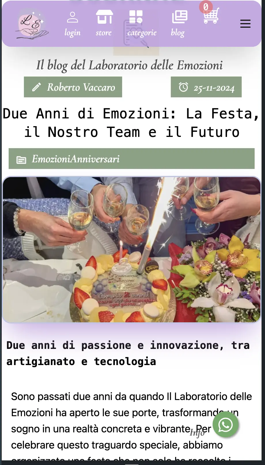 Laboratorio delle Emozioni — Catalogo